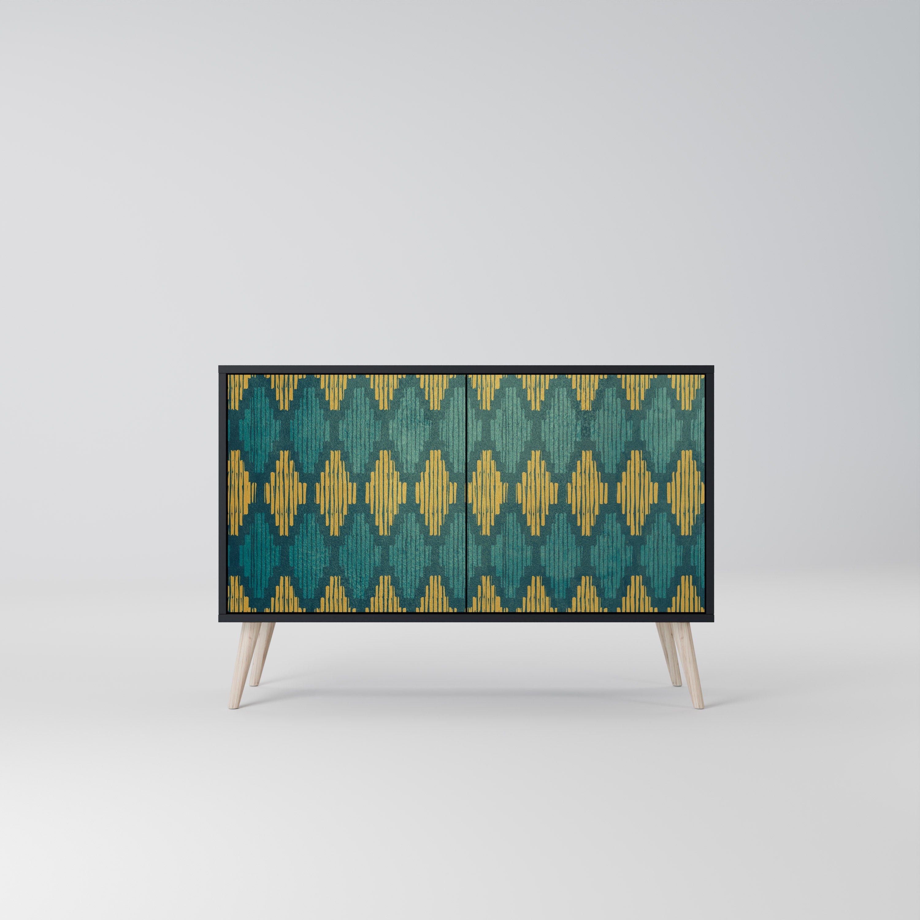 Buffet 2 portes POLYGONS finition noire