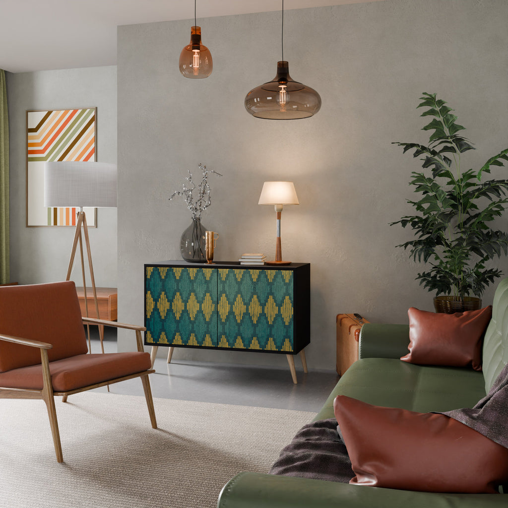 Buffet 2 portes POLYGONS finition noire