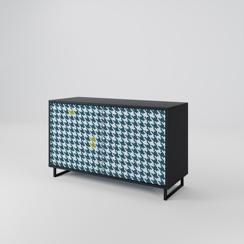 Buffet 2 portes HORS CONTEXTE finition noire