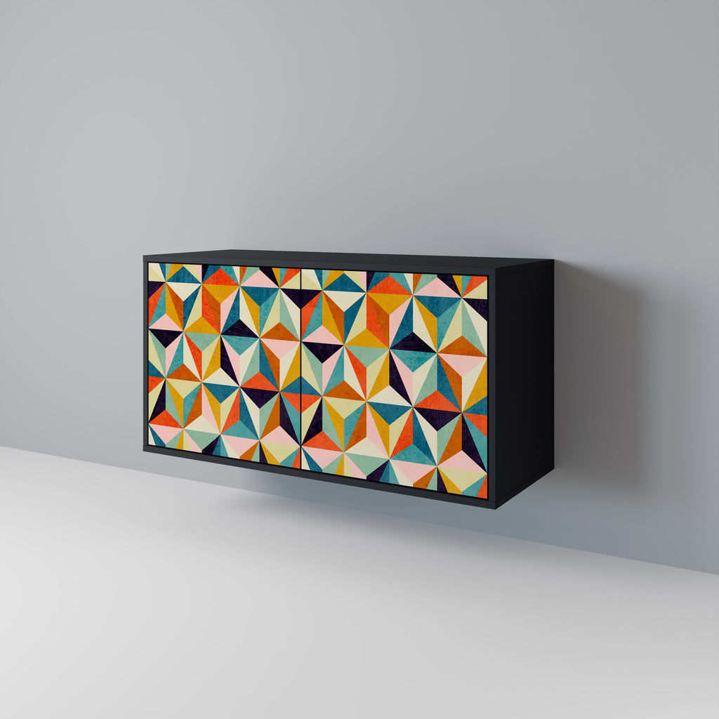 Buffet 2 portes TESSELATE TREASURES finition noire