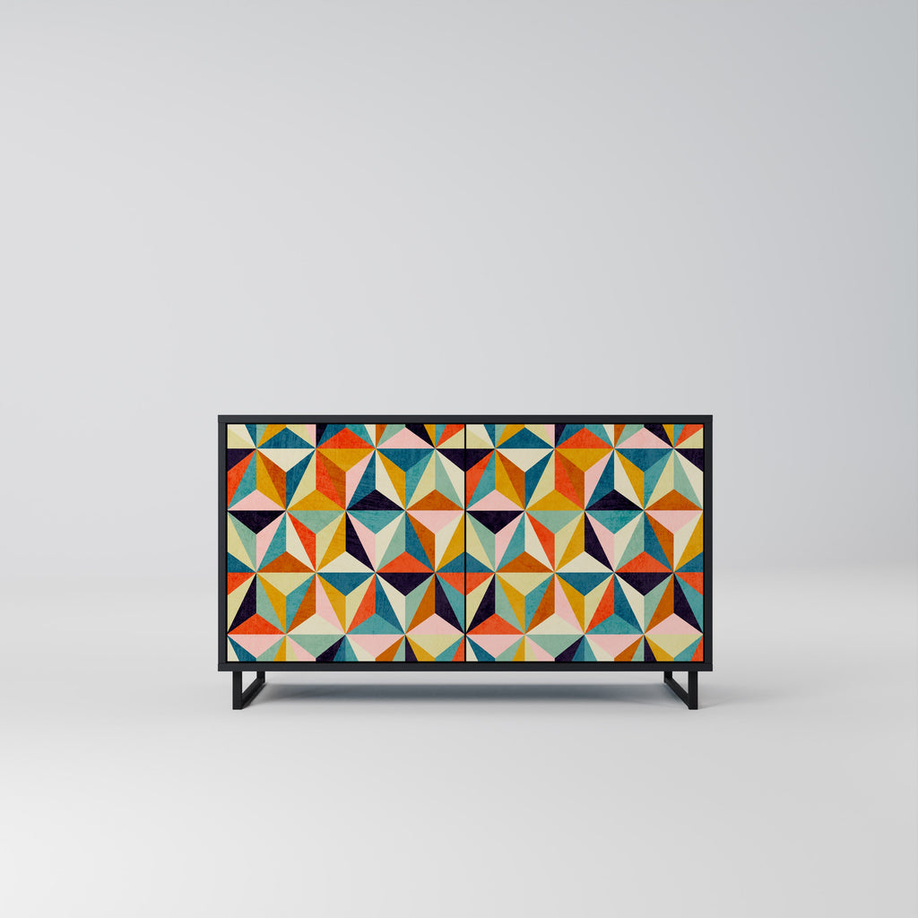 Buffet 2 portes TESSELATE TREASURES finition noire