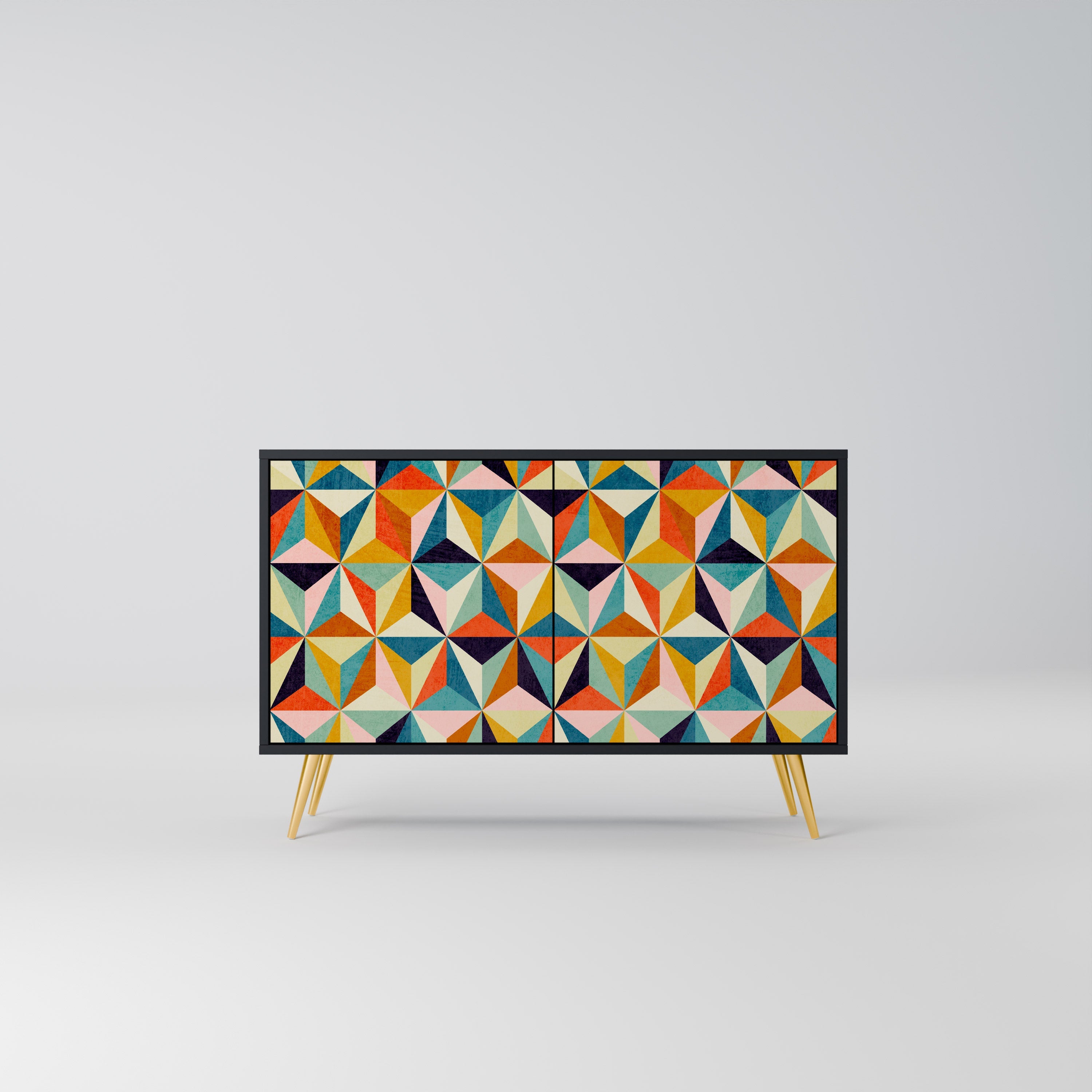 Buffet 2 portes TESSELATE TREASURES finition noire