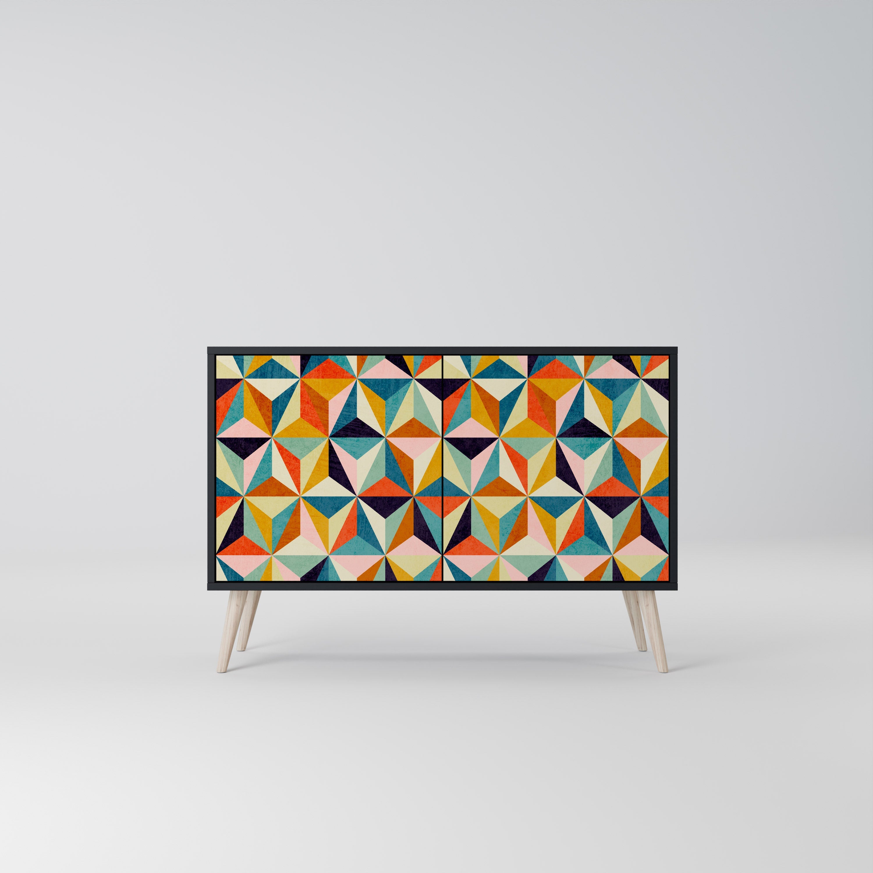 Buffet 2 portes TESSELATE TREASURES finition noire