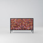 PAINTED SQUARES 2-Door Sideboard
