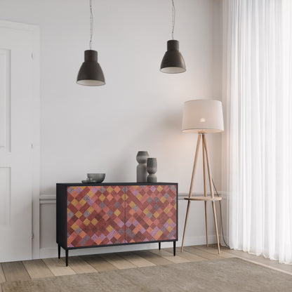 PAINTED SQUARES 2-Door Sideboard