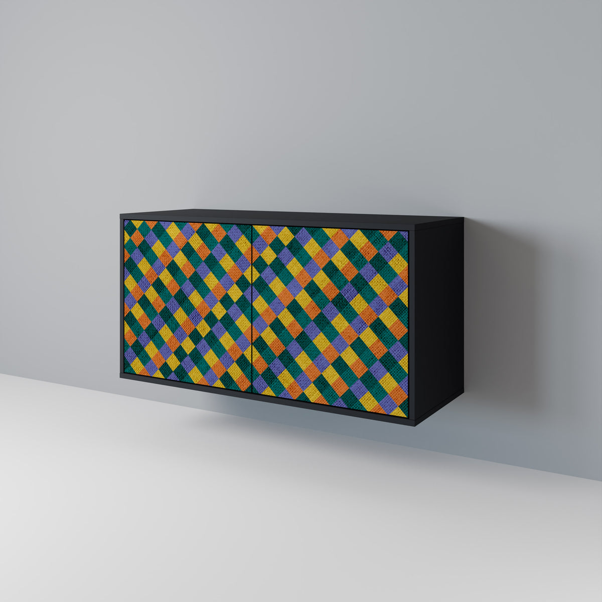 PAINTED SQUARES MIX 2-Door Sideboard