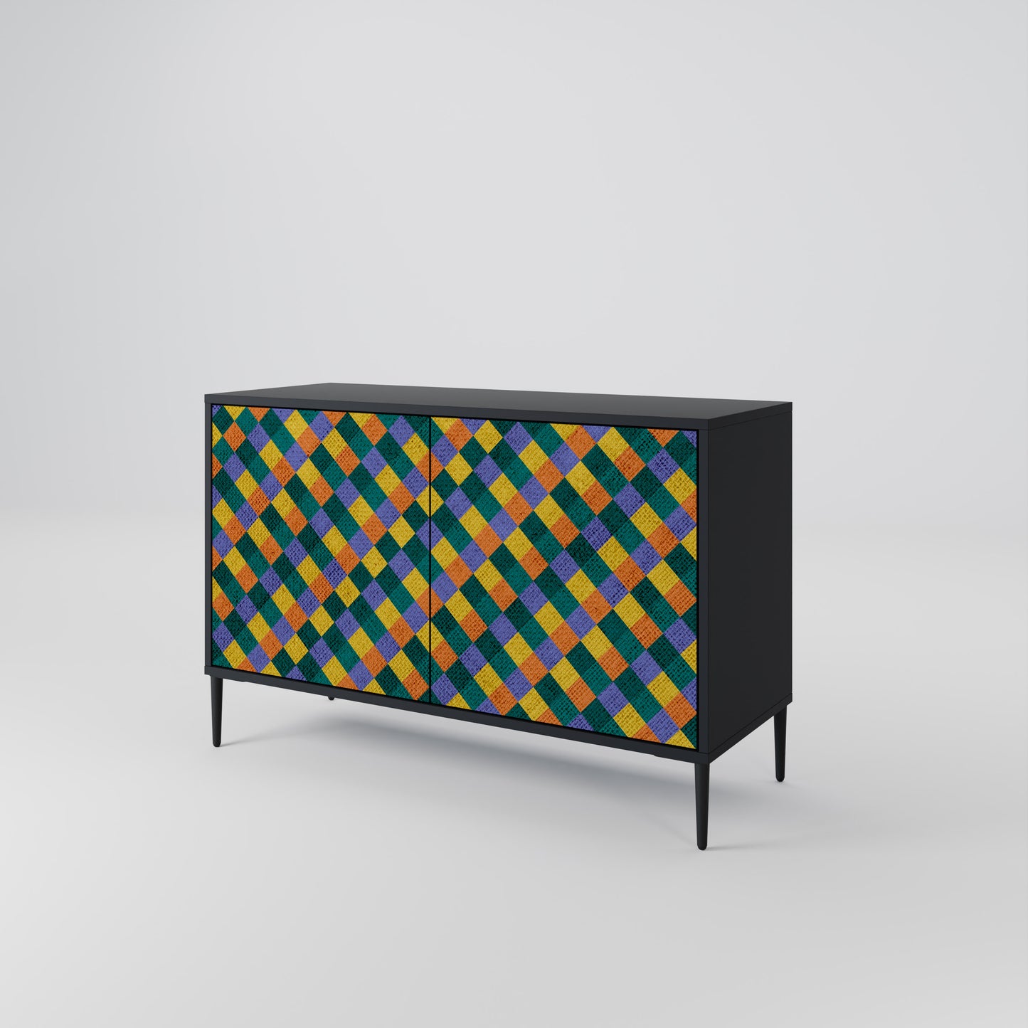 PAINTED SQUARES MIX 2-Door Sideboard