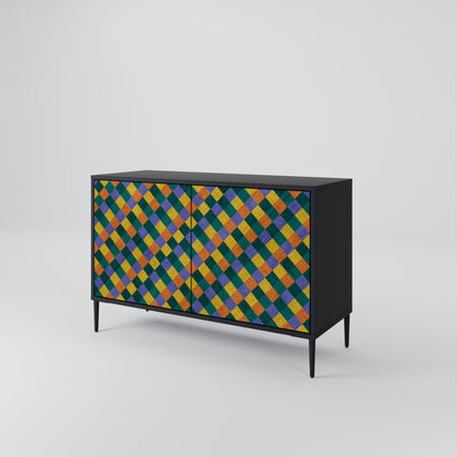 PAINTED SQUARES MIX 2-Door Sideboard