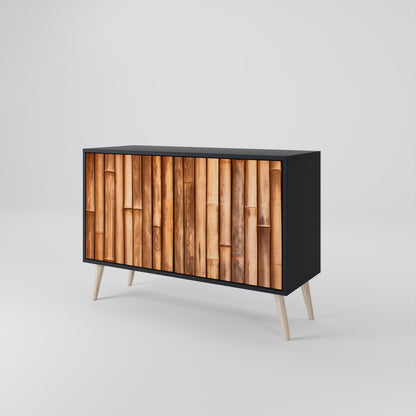 NATURAL WOOD 2-Door Sideboard