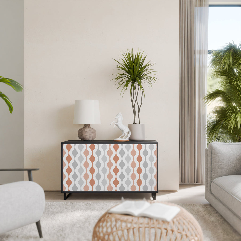 Buffet 2 portes HAZY NOSTALGIE en finition noire