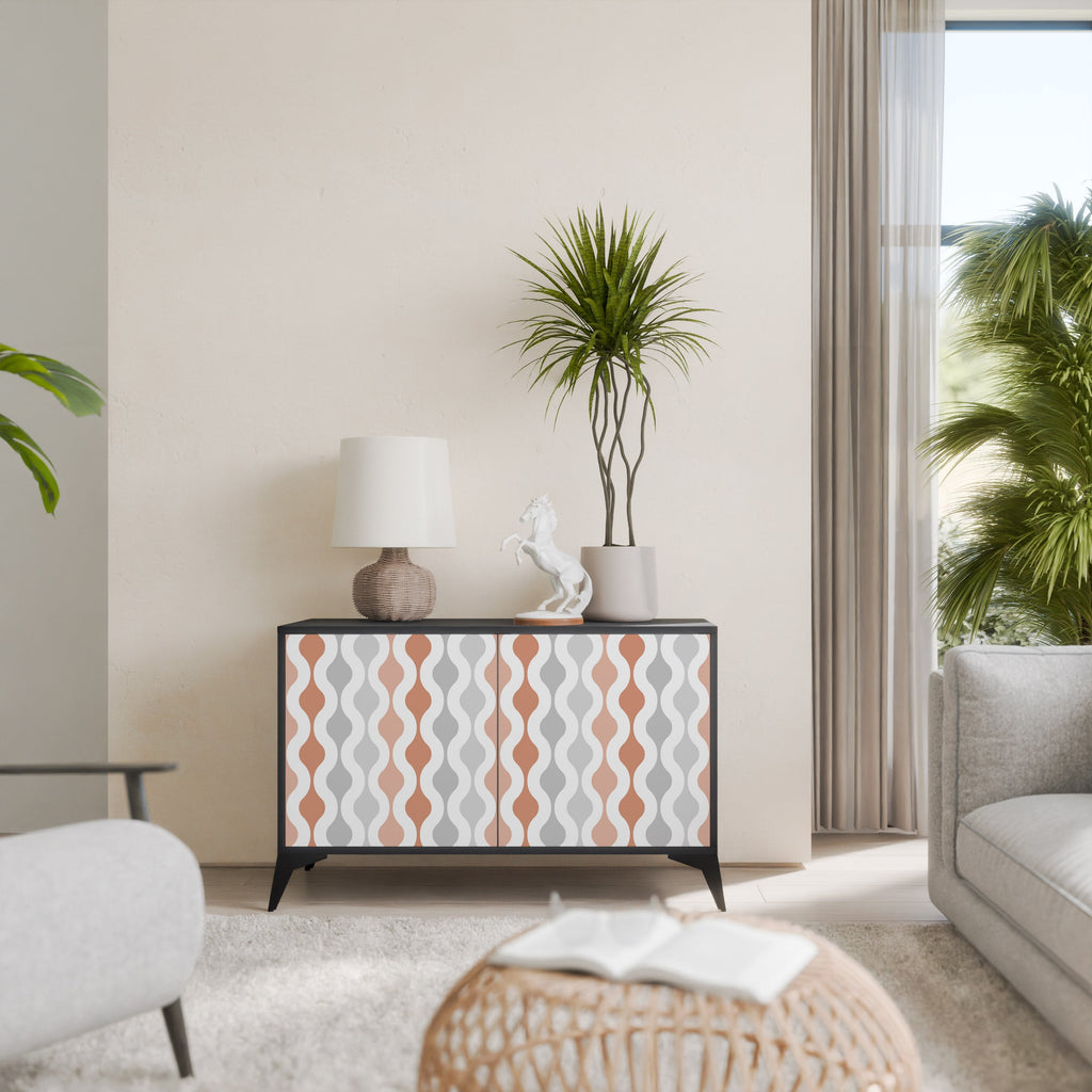 Buffet 2 portes HAZY NOSTALGIE en finition noire