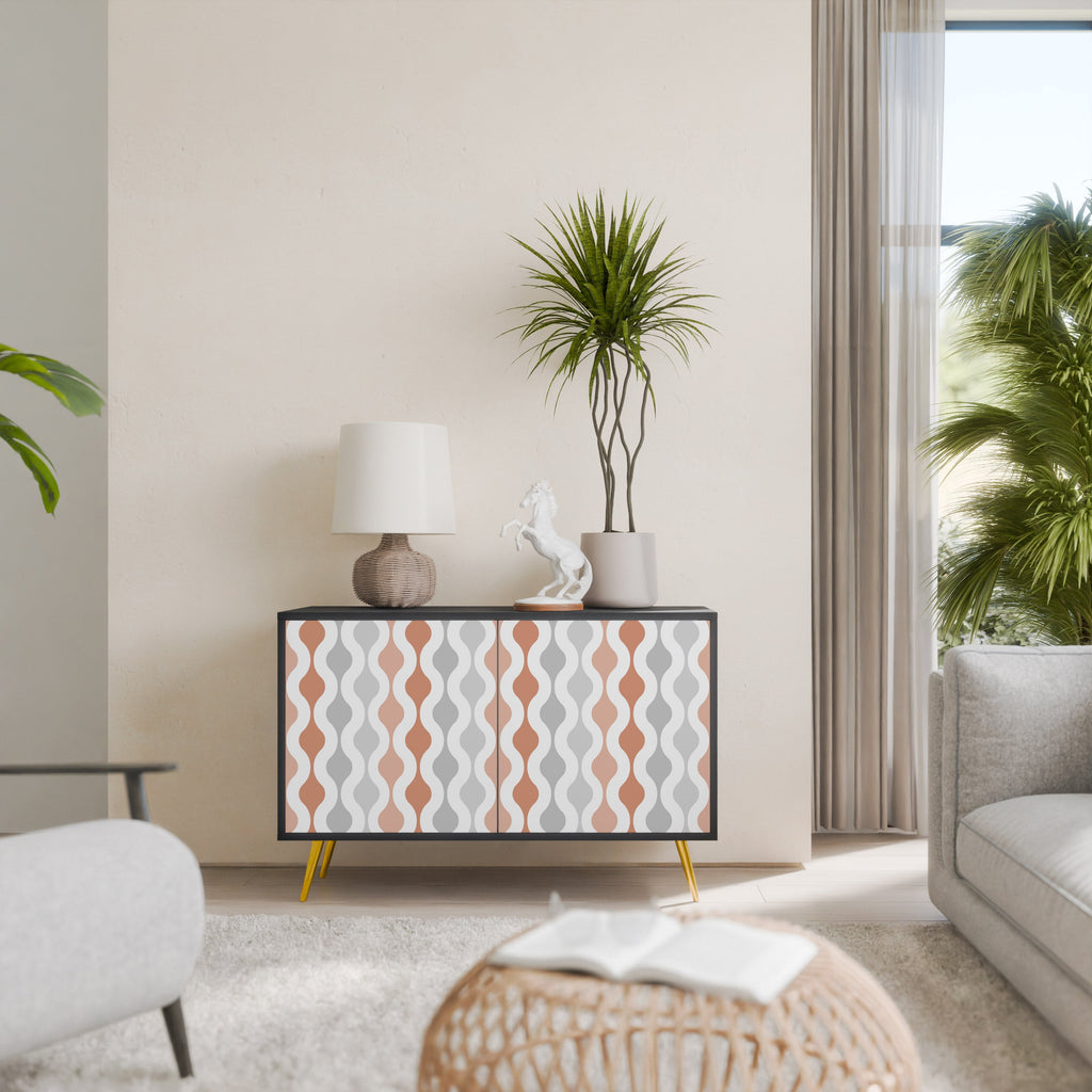 Buffet 2 portes HAZY NOSTALGIE en finition noire