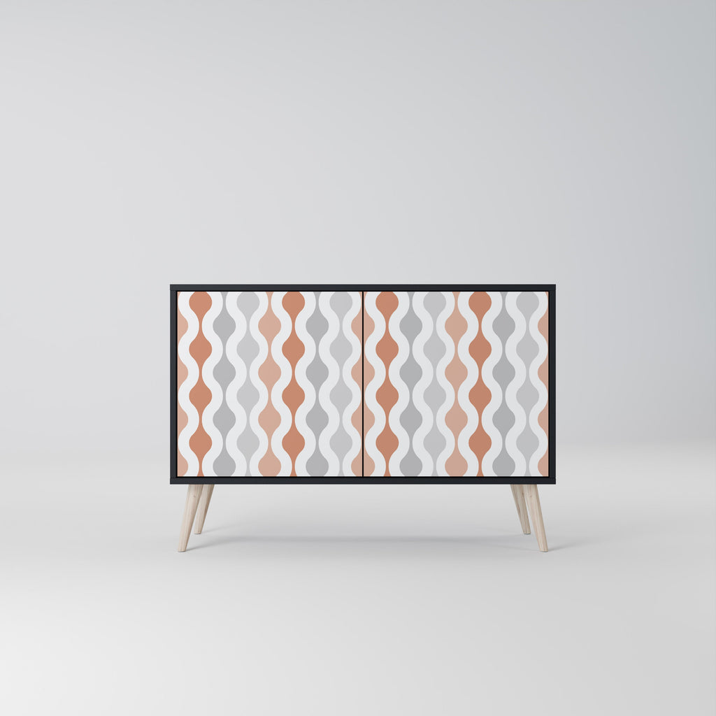 Buffet 2 portes HAZY NOSTALGIE en finition noire