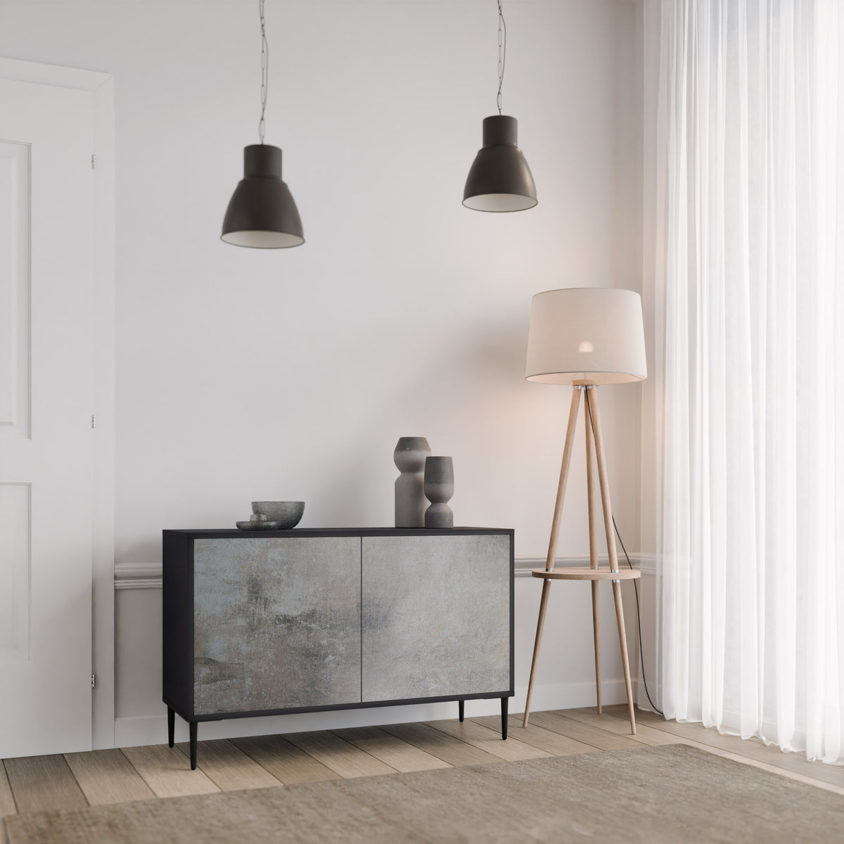 CONCRETE WALL 2-Door Sideboard
