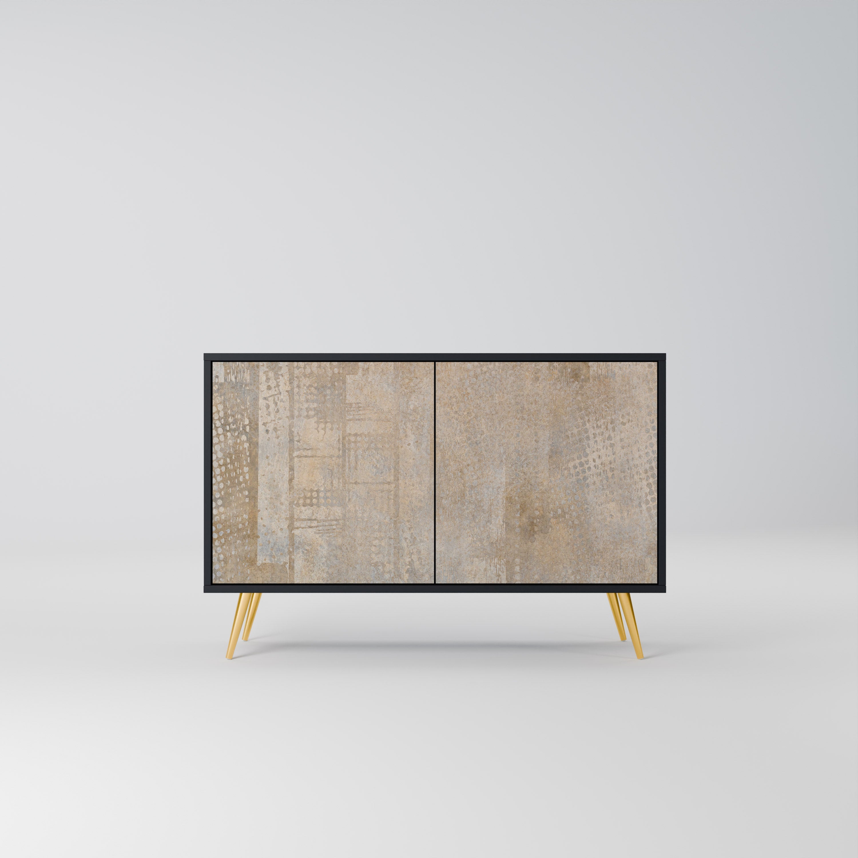 Buffet 2 portes en finition noire