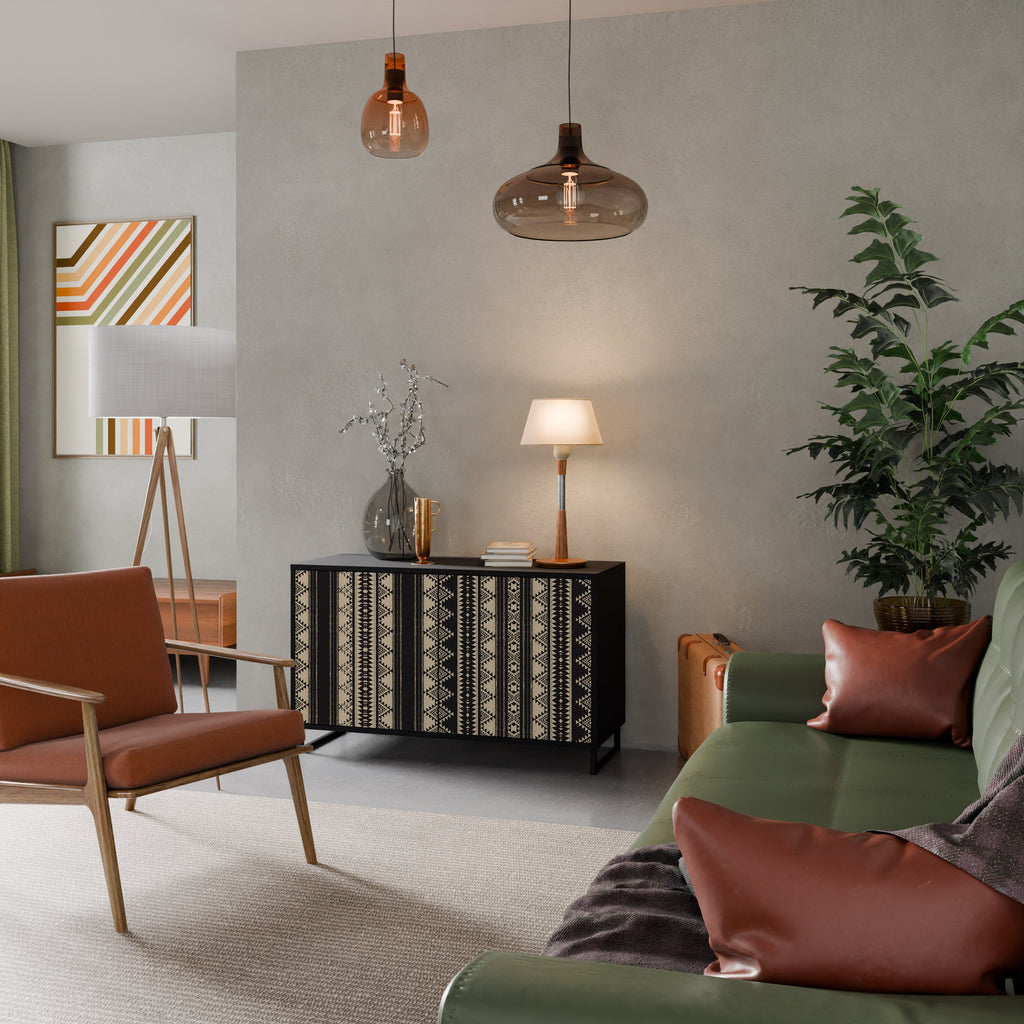 Buffet 2 portes AZTEC finition noire