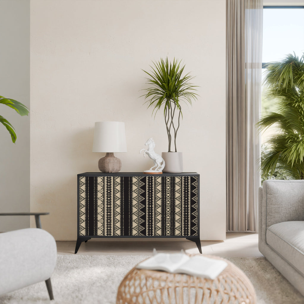 Buffet 2 portes AZTEC finition noire