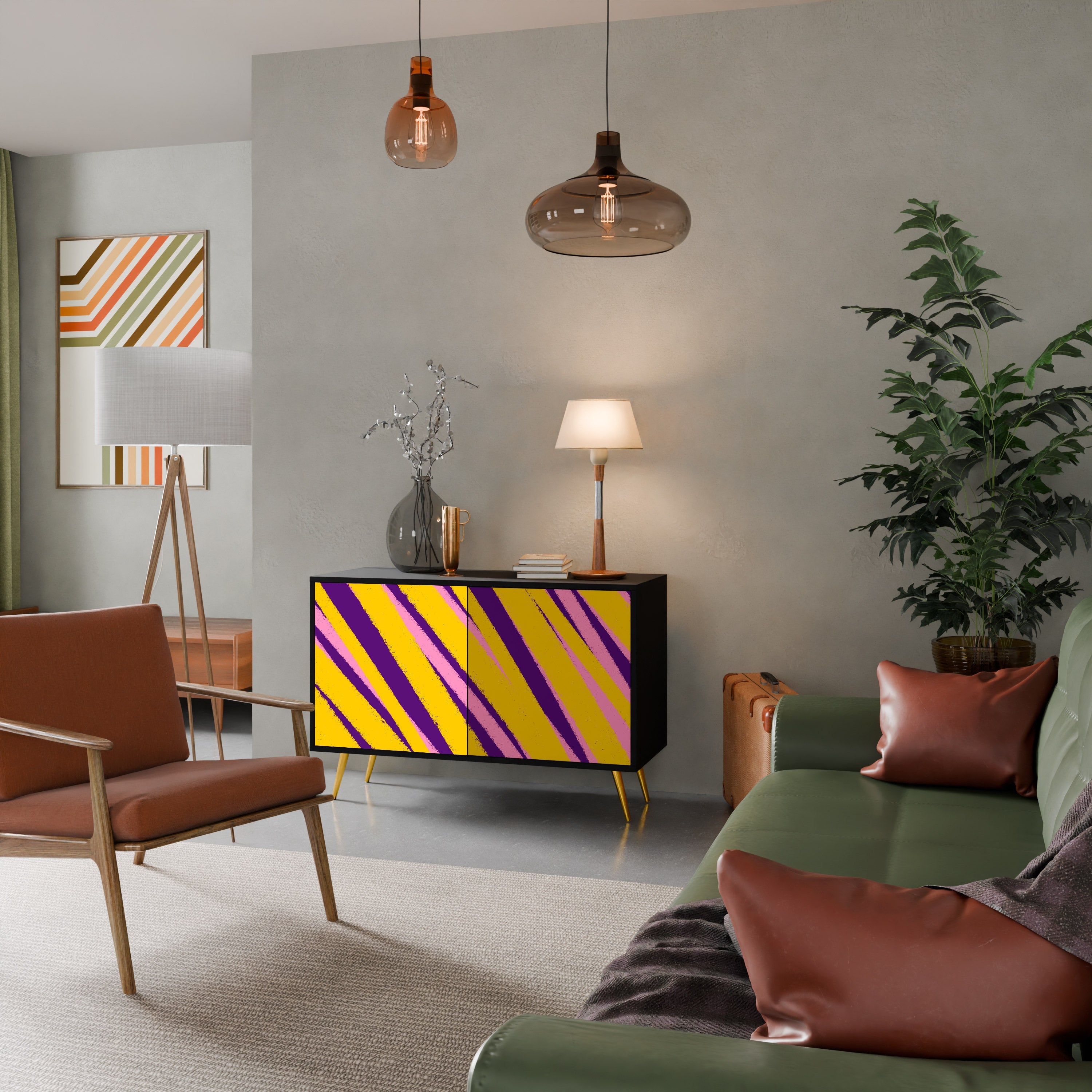 Buffet 2 portes DREAMS COME TRUE en finition noire