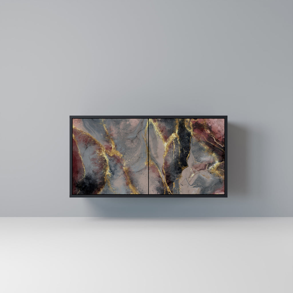 Buffet 2 portes GOLDEN TIDES en finition noire