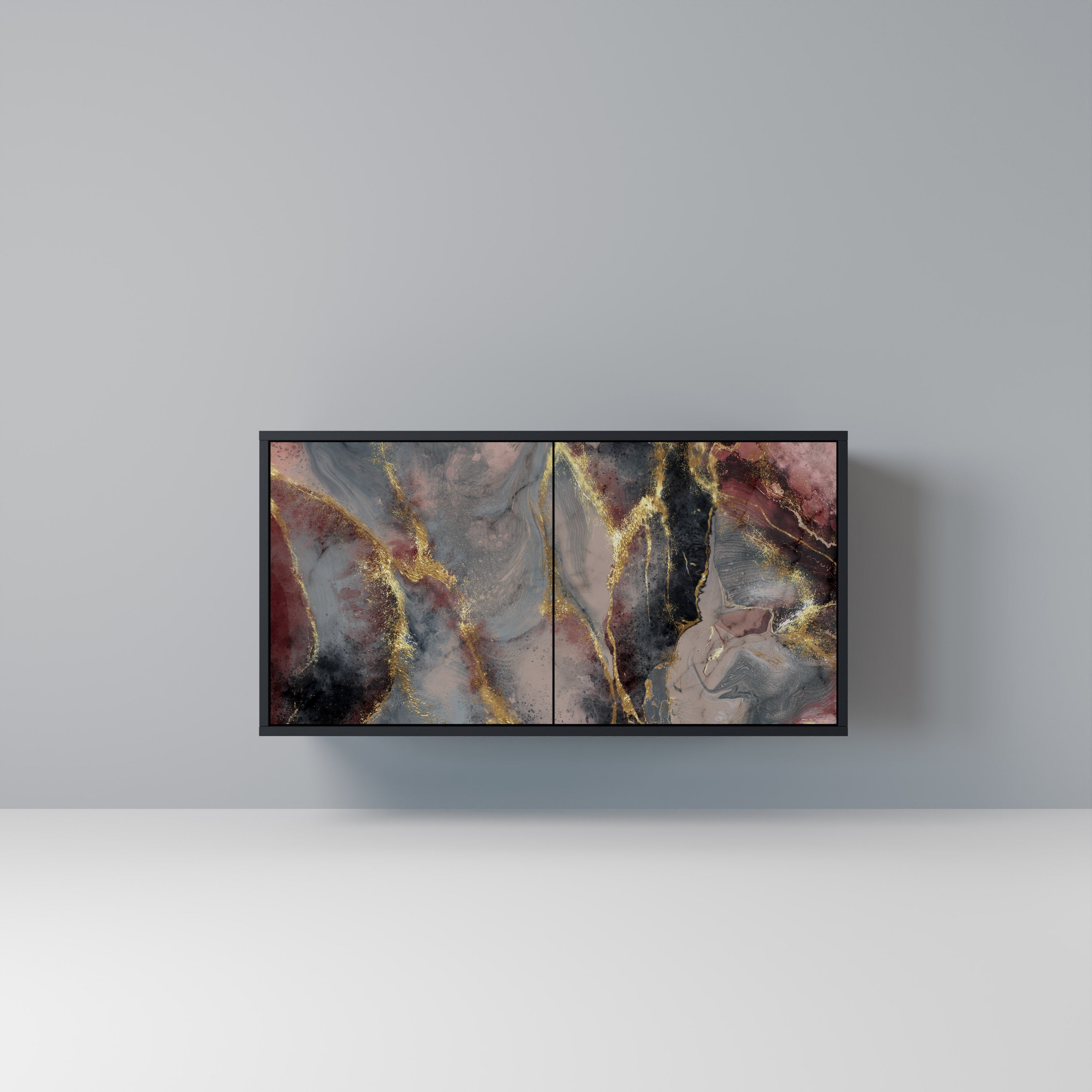 Buffet 2 portes GOLDEN TIDES en finition noire