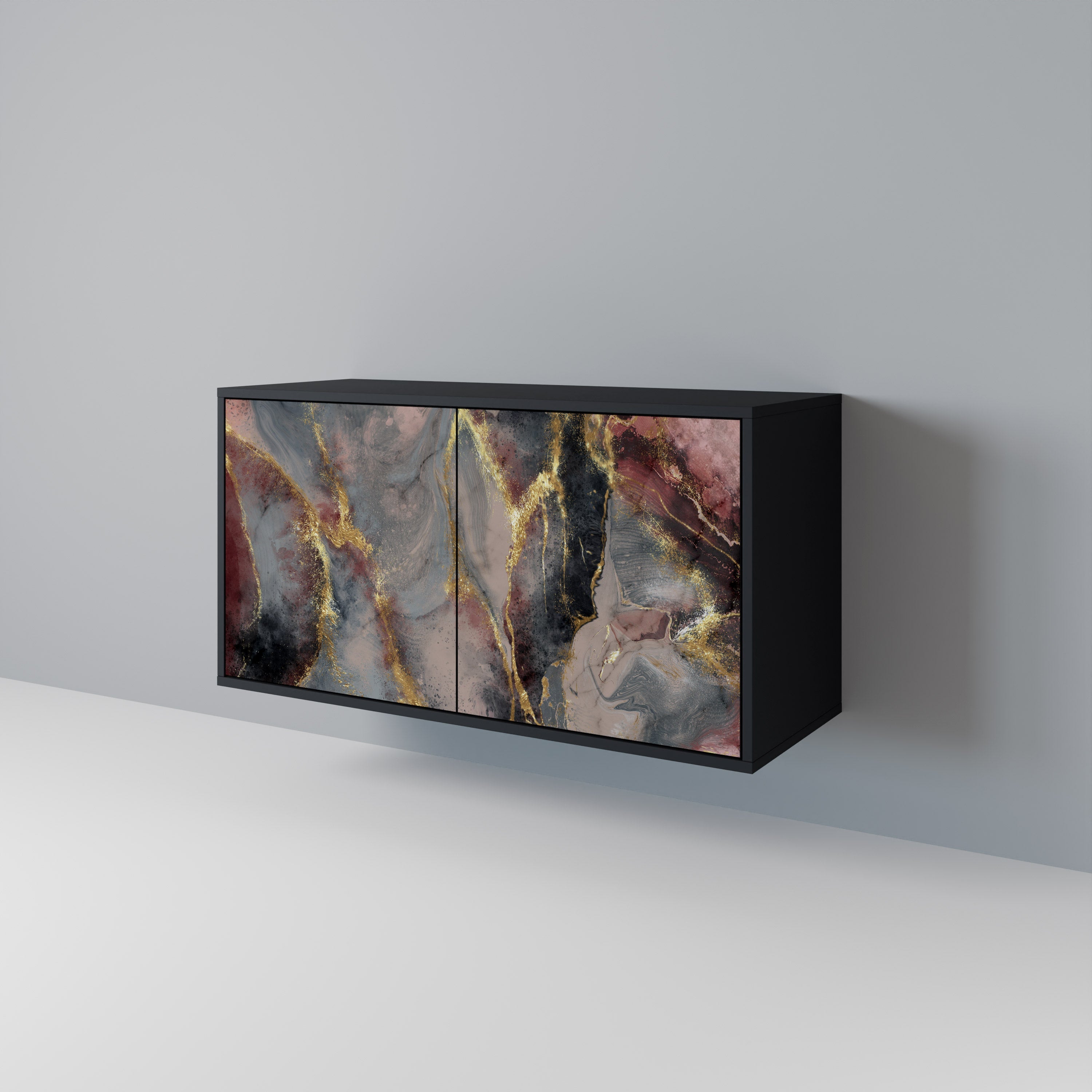 Buffet 2 portes GOLDEN TIDES en finition noire