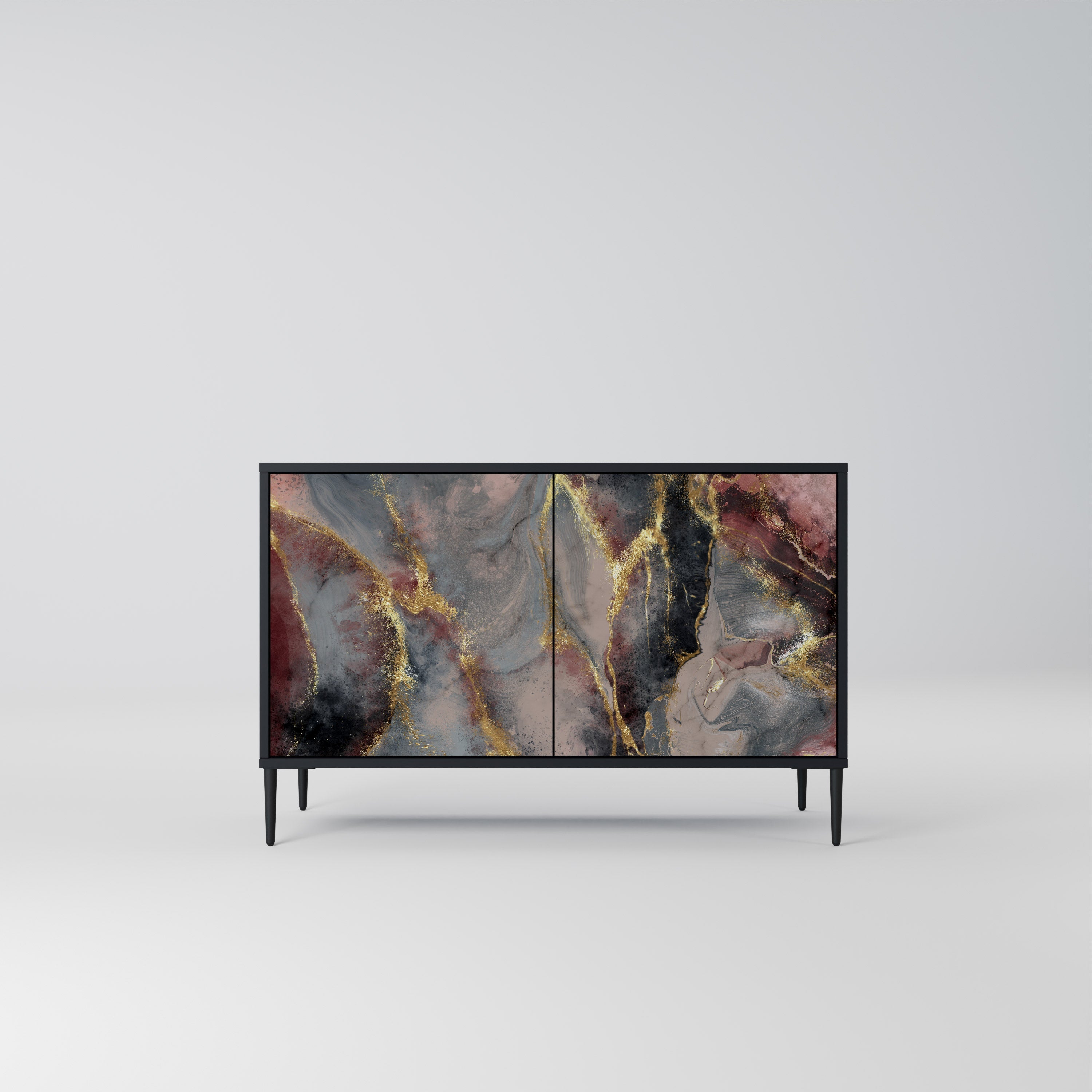 Buffet 2 portes GOLDEN TIDES en finition noire