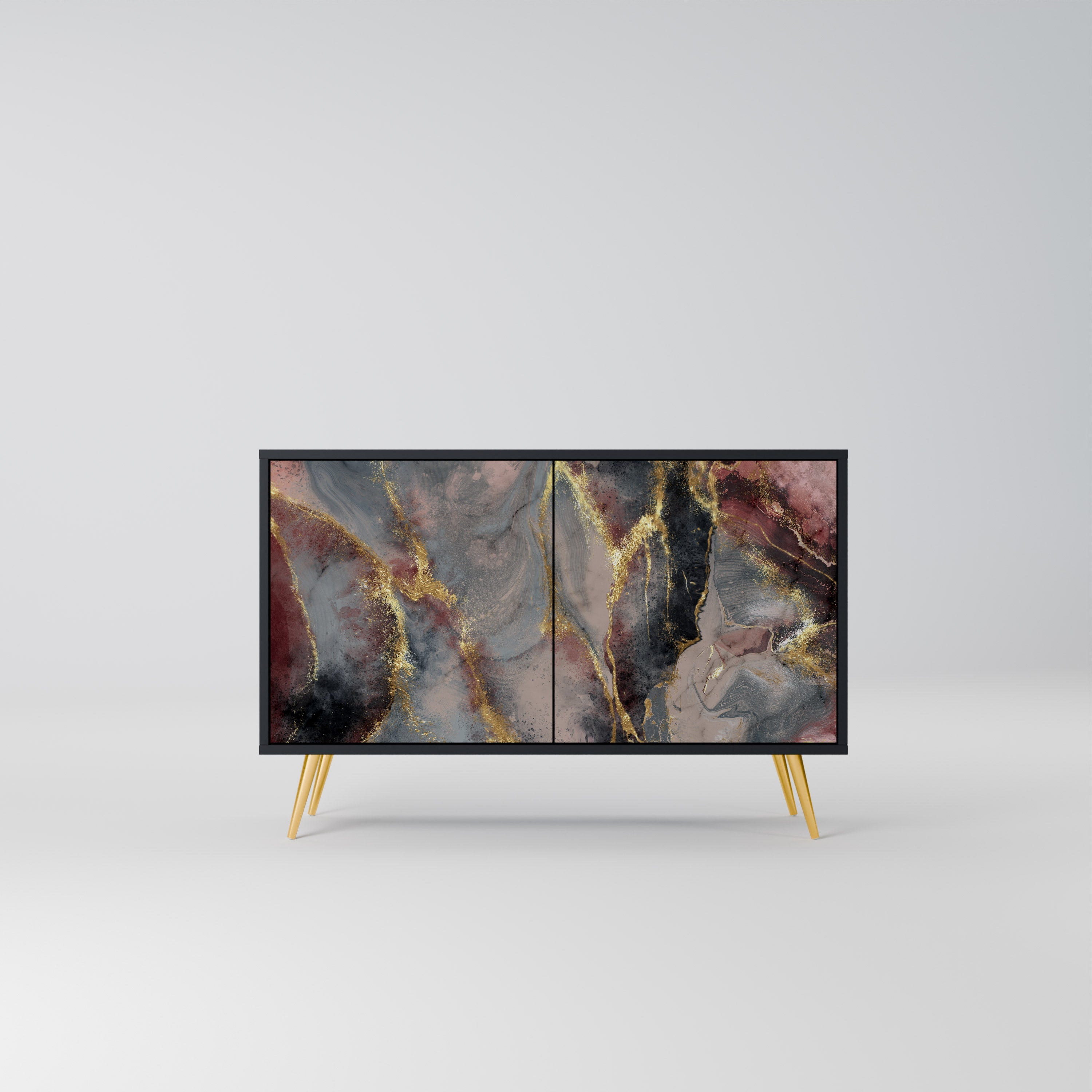 Buffet 2 portes GOLDEN TIDES en finition noire