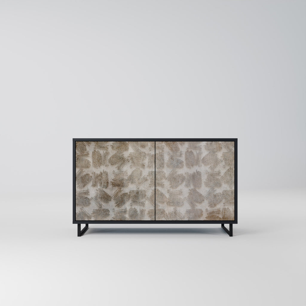 Buffet 2 portes légèrement flou en finition noire