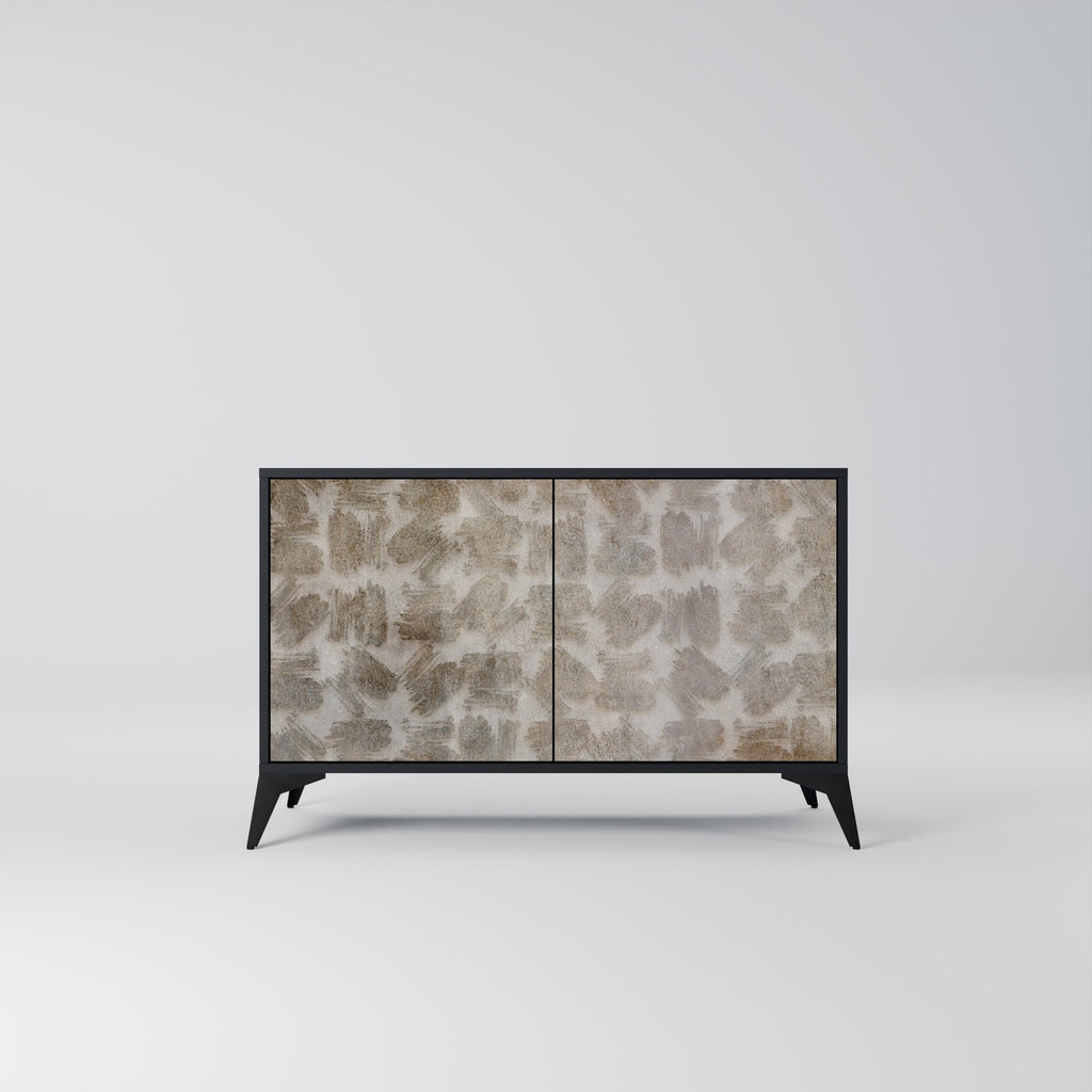 Buffet 2 portes légèrement flou en finition noire