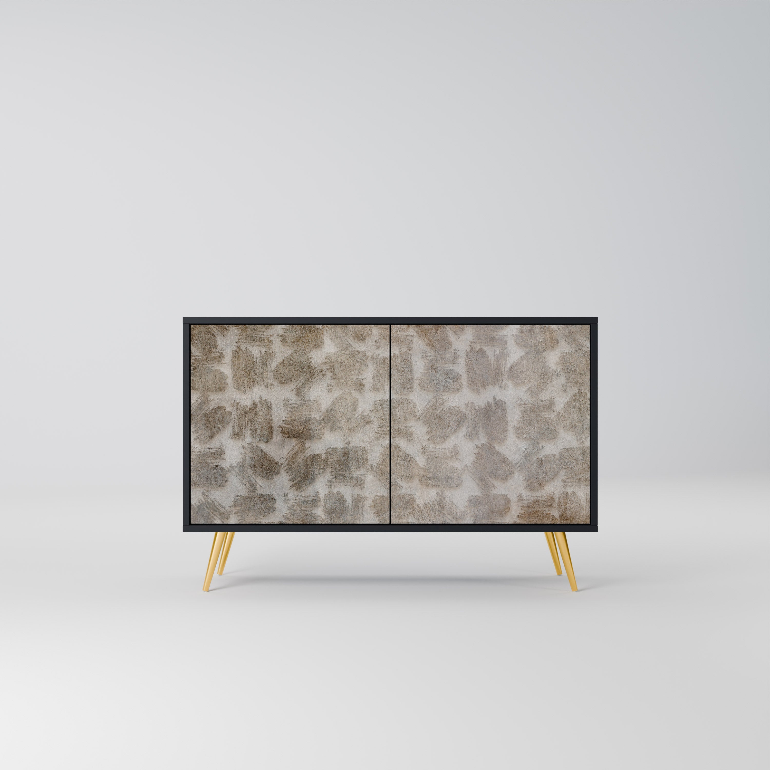 Buffet 2 portes légèrement flou en finition noire