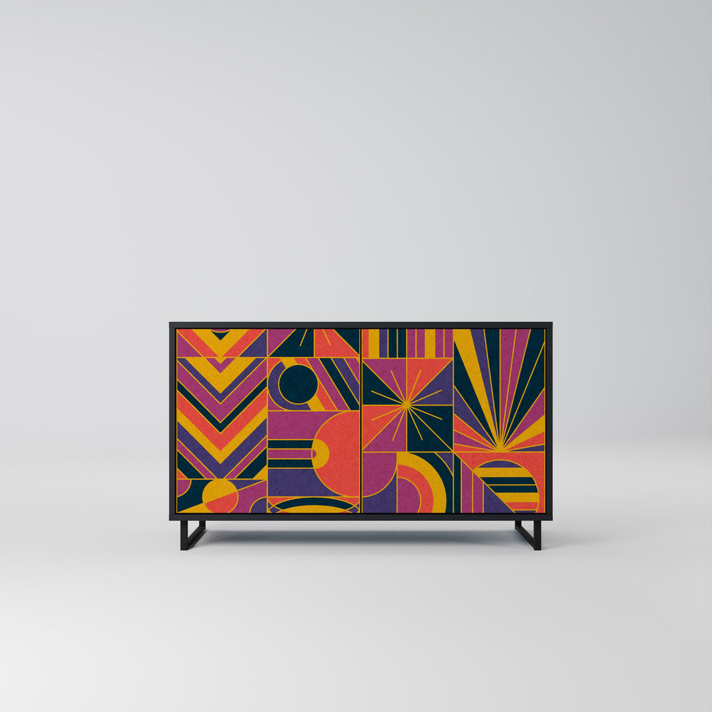 ELECTRIC PATTERNS 2-Door Sideboard in Black Finish