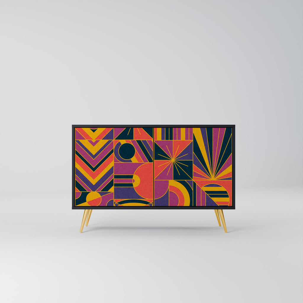 ELECTRIC PATTERNS 2-Door Sideboard in Black Finish