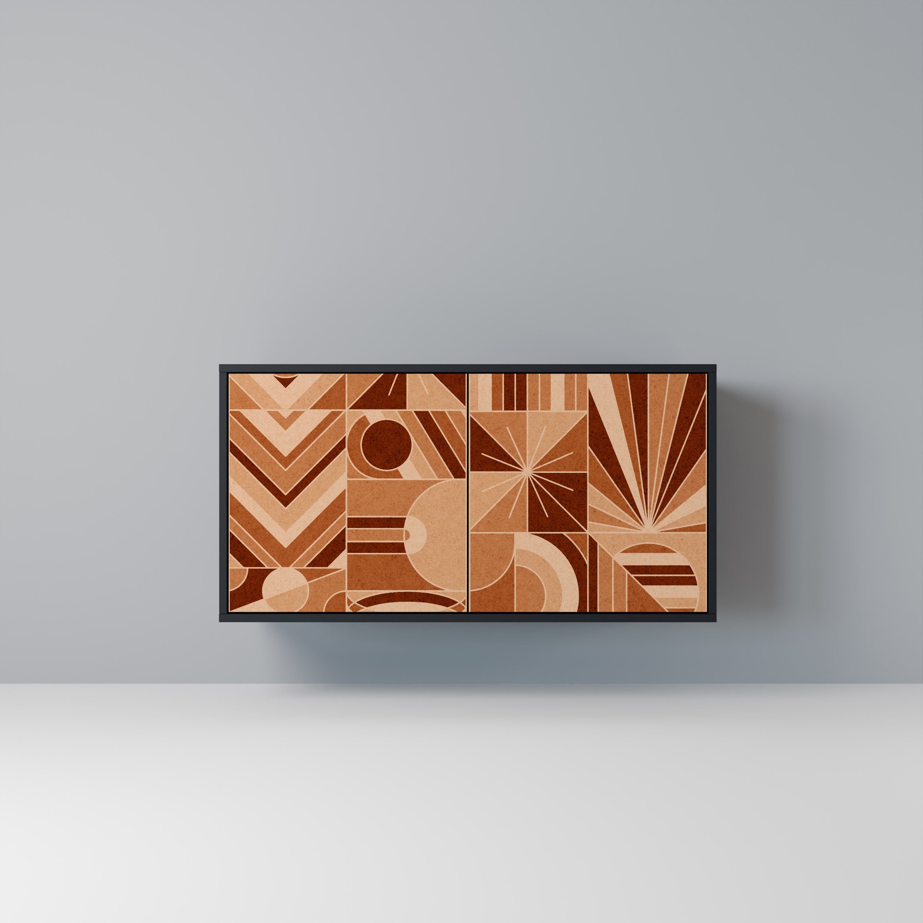 Buffet 2 portes PRISM MOSAIC finition noire