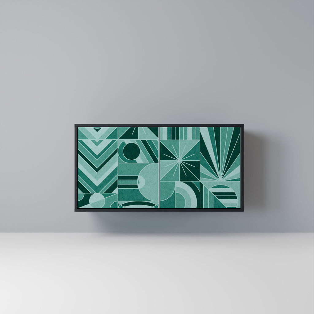 Buffet 2 portes HARMONIC GRID finition noire