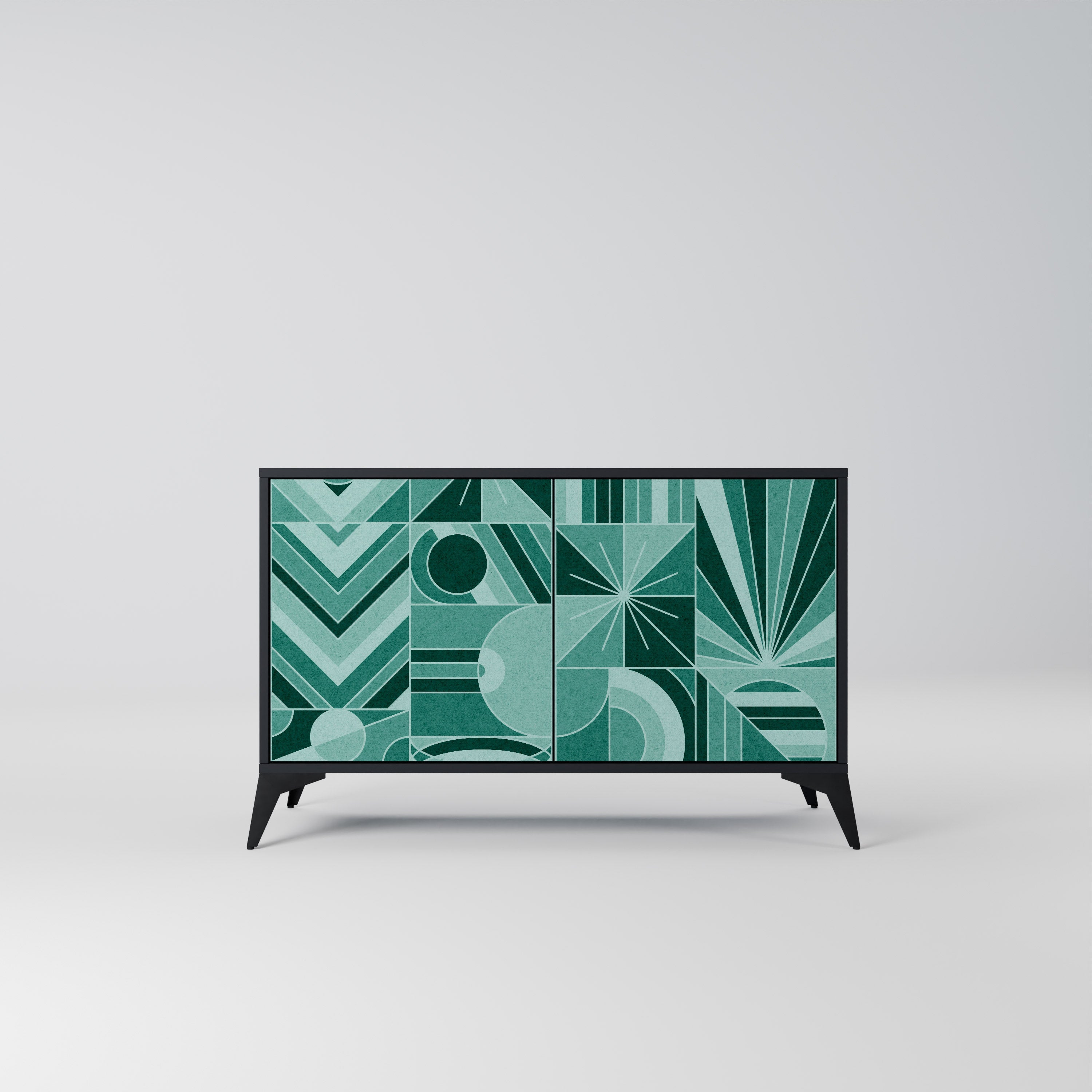 Buffet 2 portes HARMONIC GRID finition noire