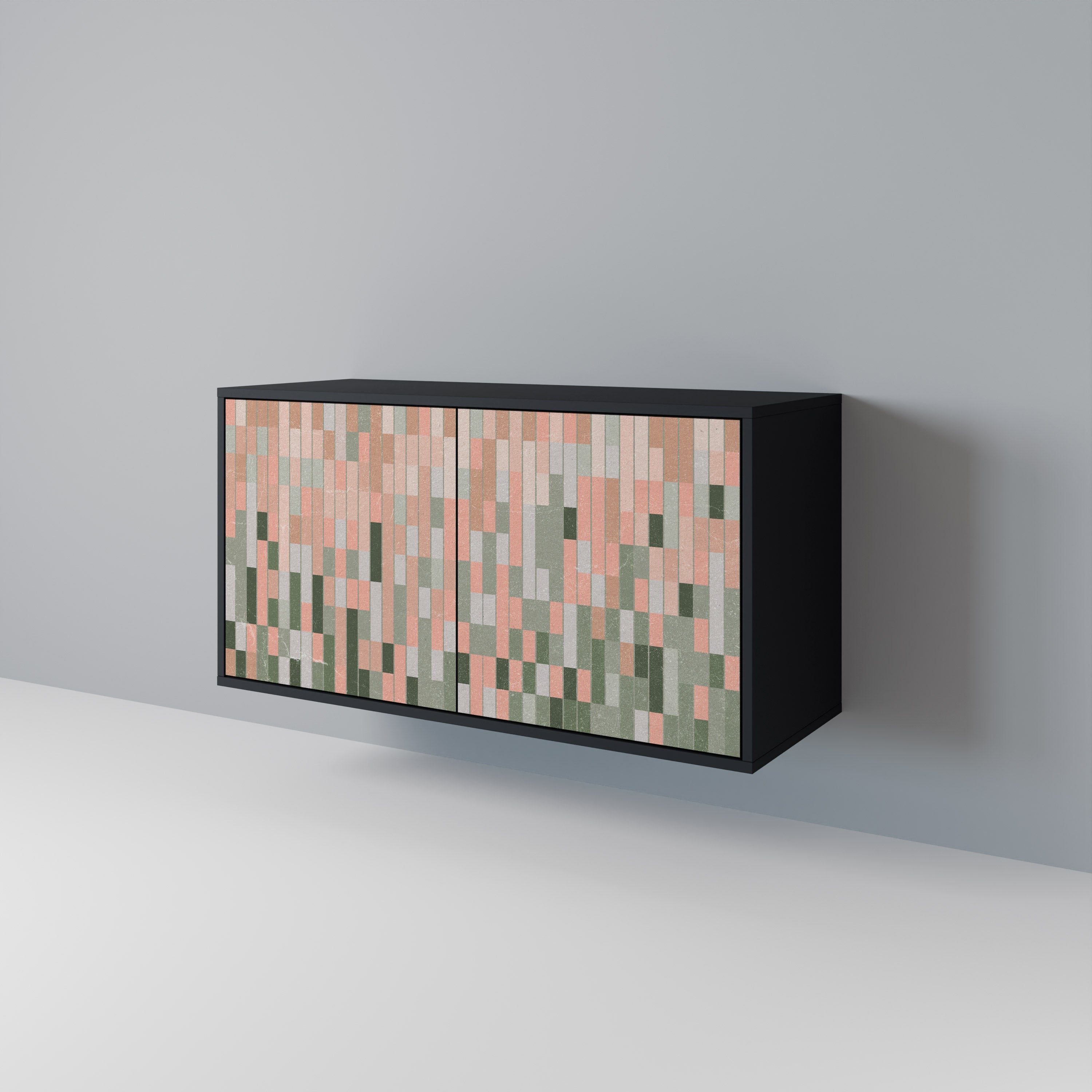 CONSTRUIRE LE FUTUR Buffet 2 portes en finition noire