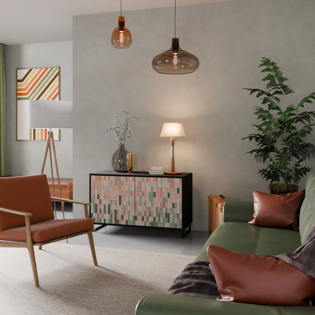 CONSTRUIRE LE FUTUR Buffet 2 portes en finition noire