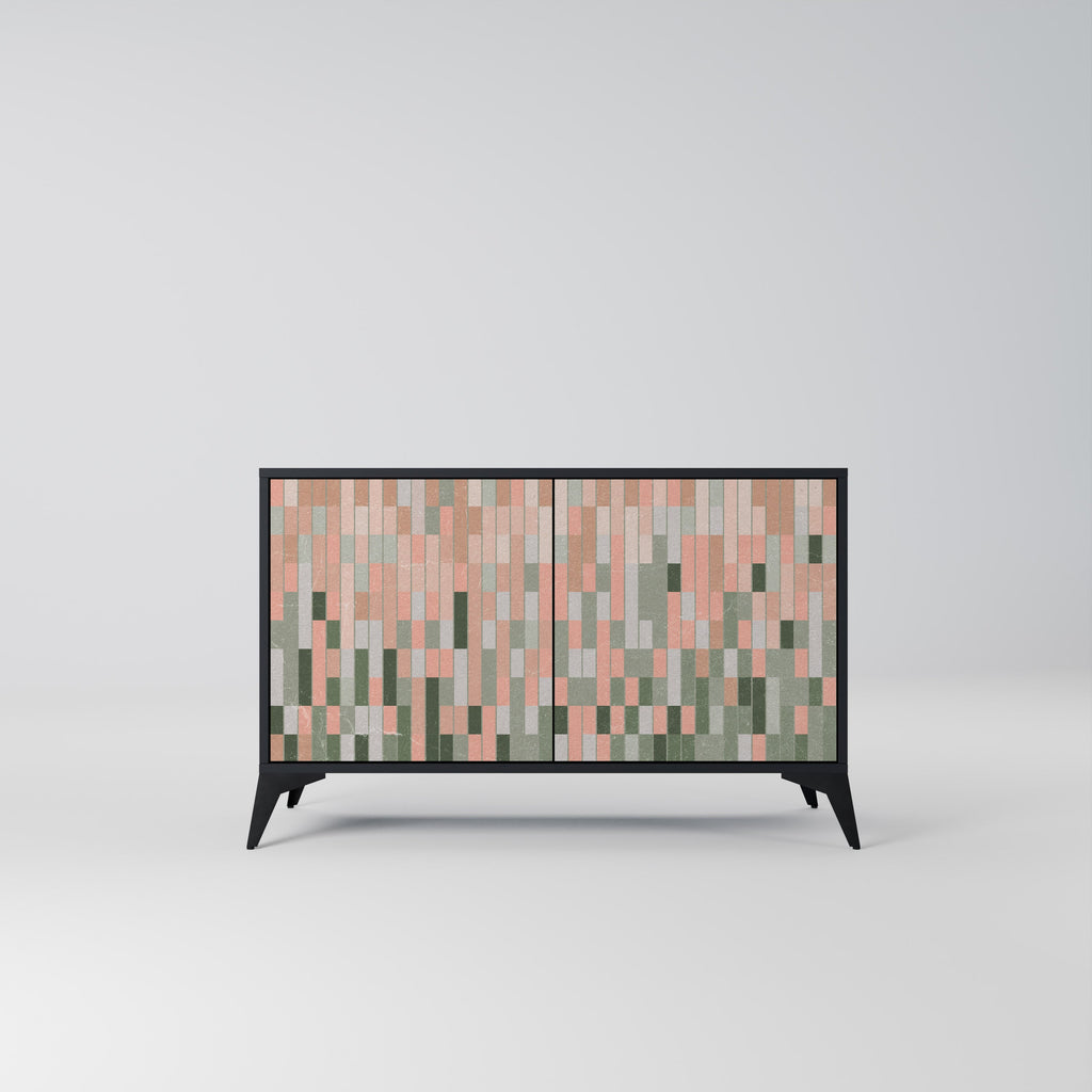 CONSTRUIRE LE FUTUR Buffet 2 portes en finition noire