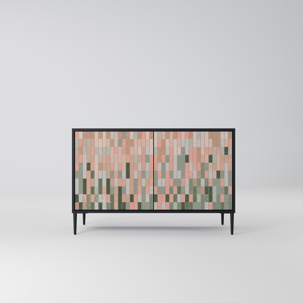 CONSTRUIRE LE FUTUR Buffet 2 portes en finition noire