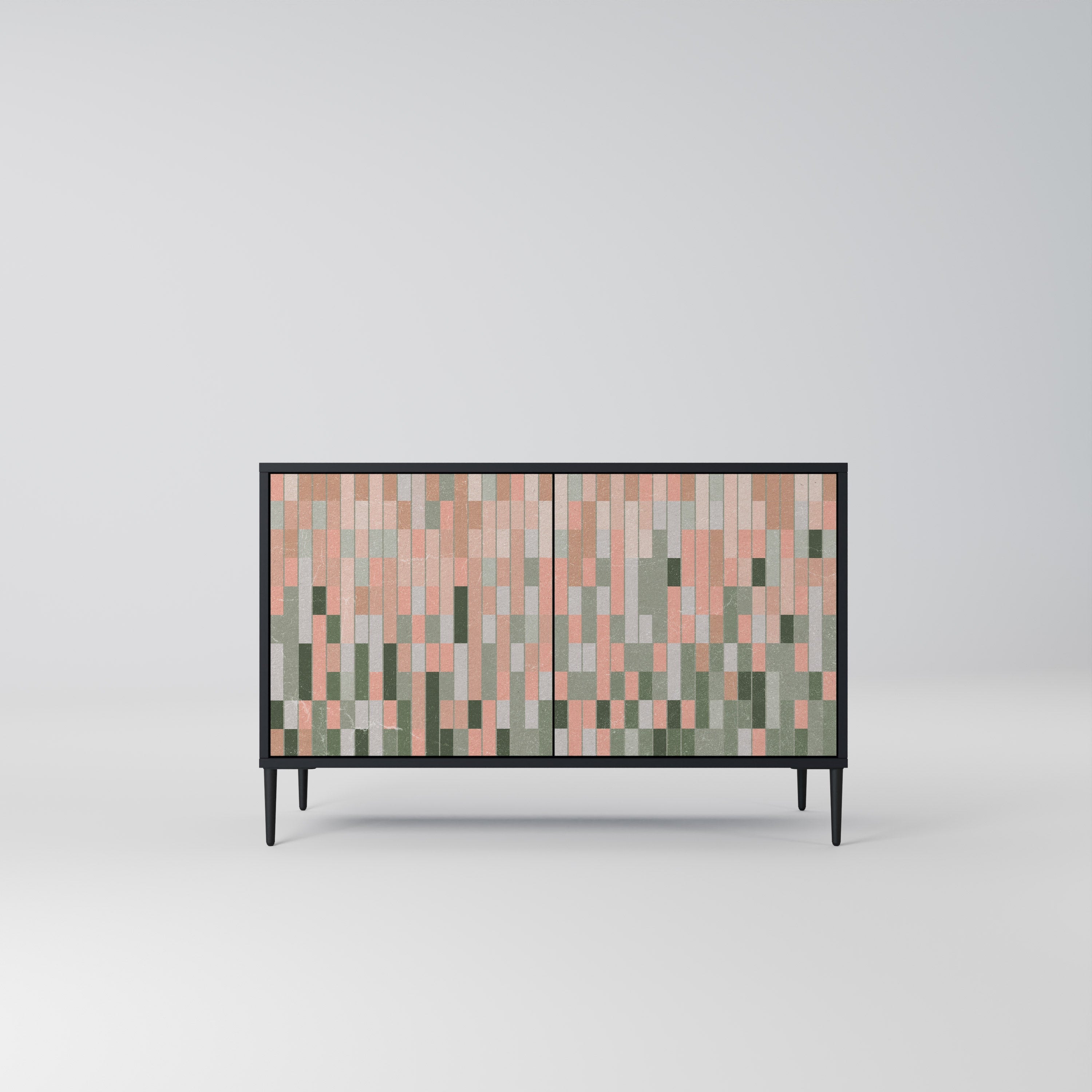 CONSTRUIRE LE FUTUR Buffet 2 portes en finition noire