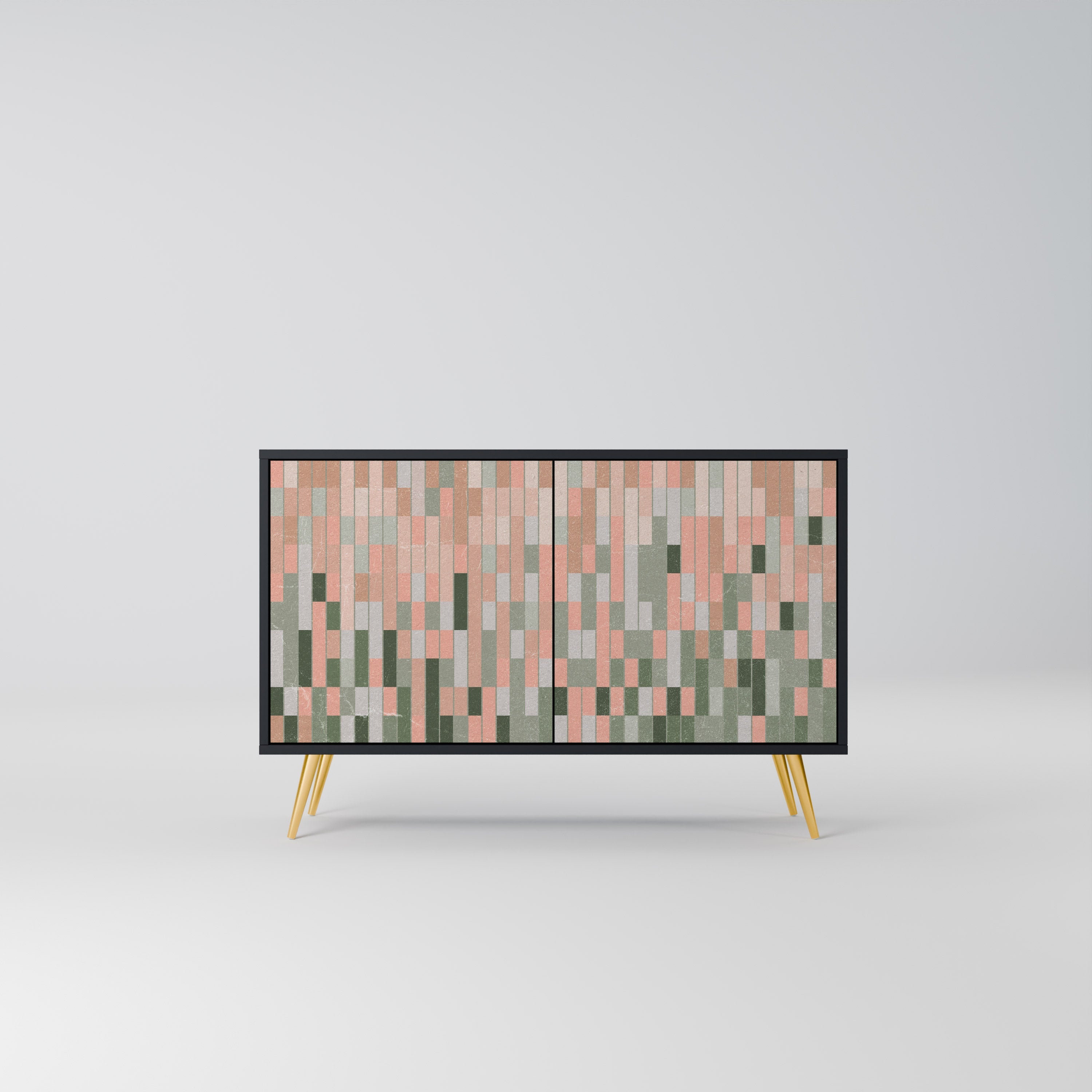 CONSTRUIRE LE FUTUR Buffet 2 portes en finition noire