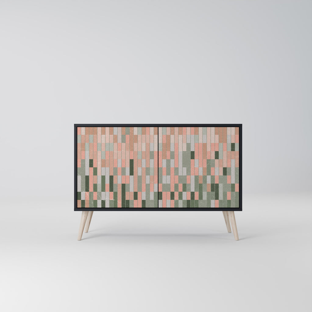 CONSTRUIRE LE FUTUR Buffet 2 portes en finition noire