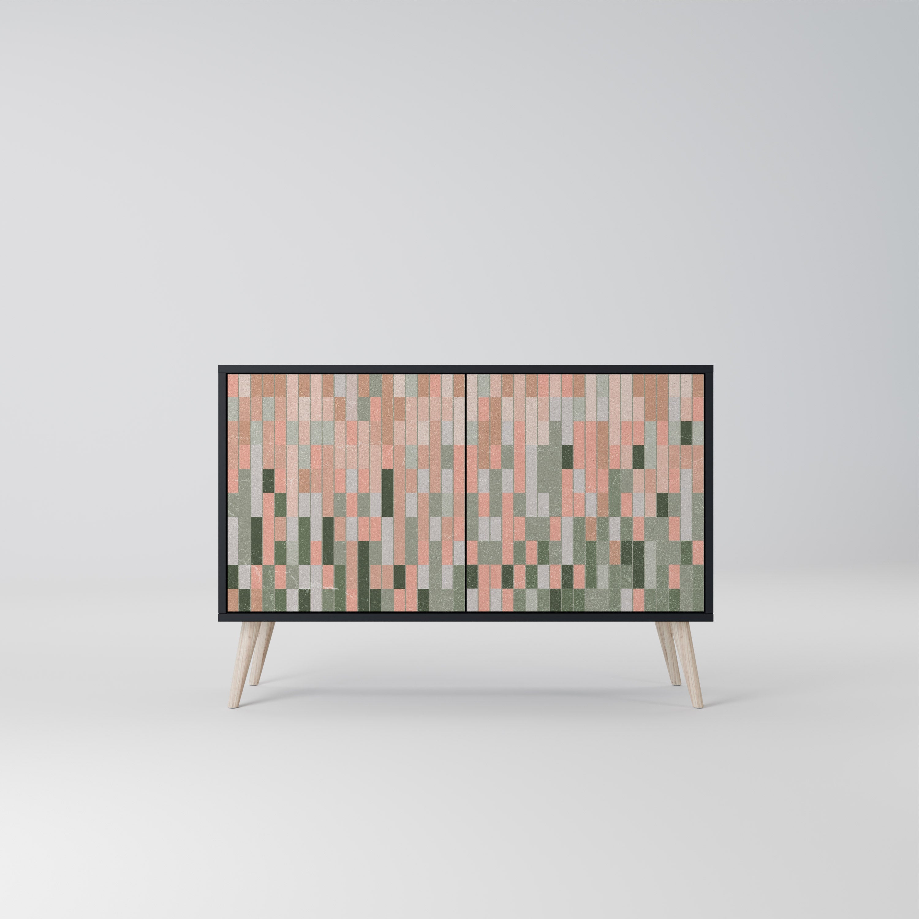 CONSTRUIRE LE FUTUR Buffet 2 portes en finition noire