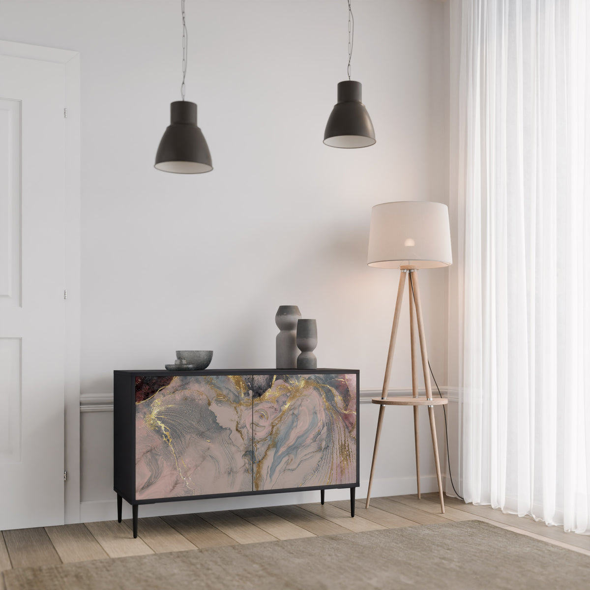 GILDED SWIRLS 2-Door Sideboard