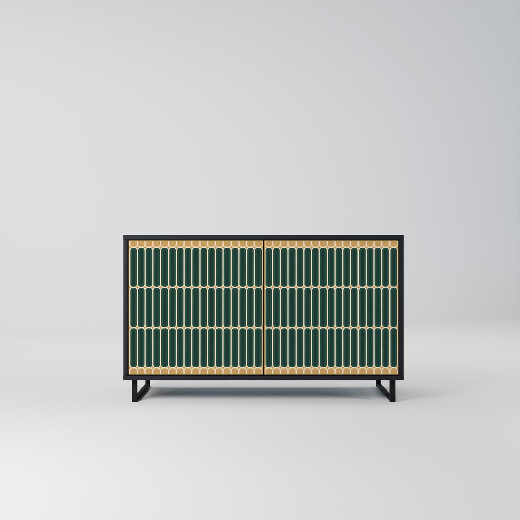 Buffet 2 portes ILUSION GATE finition noire