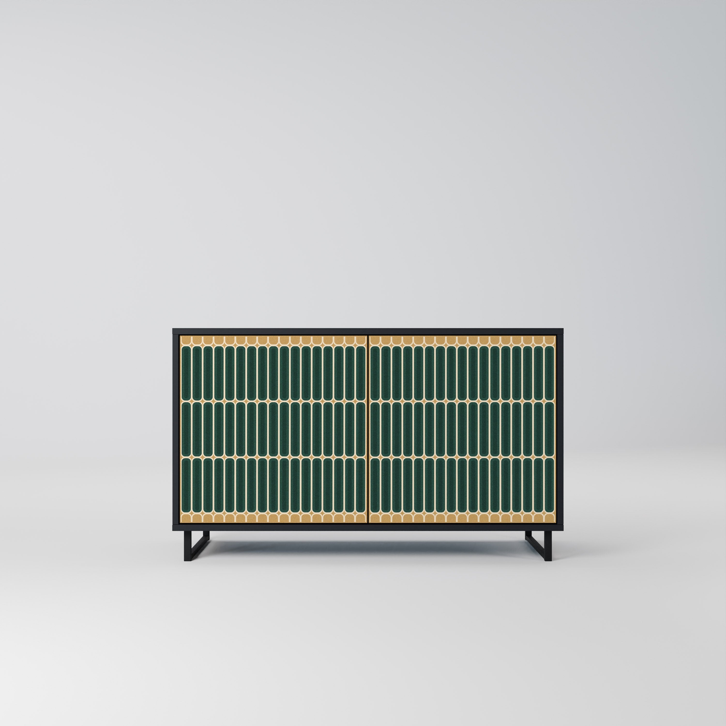 Buffet 2 portes ILUSION GATE finition noire