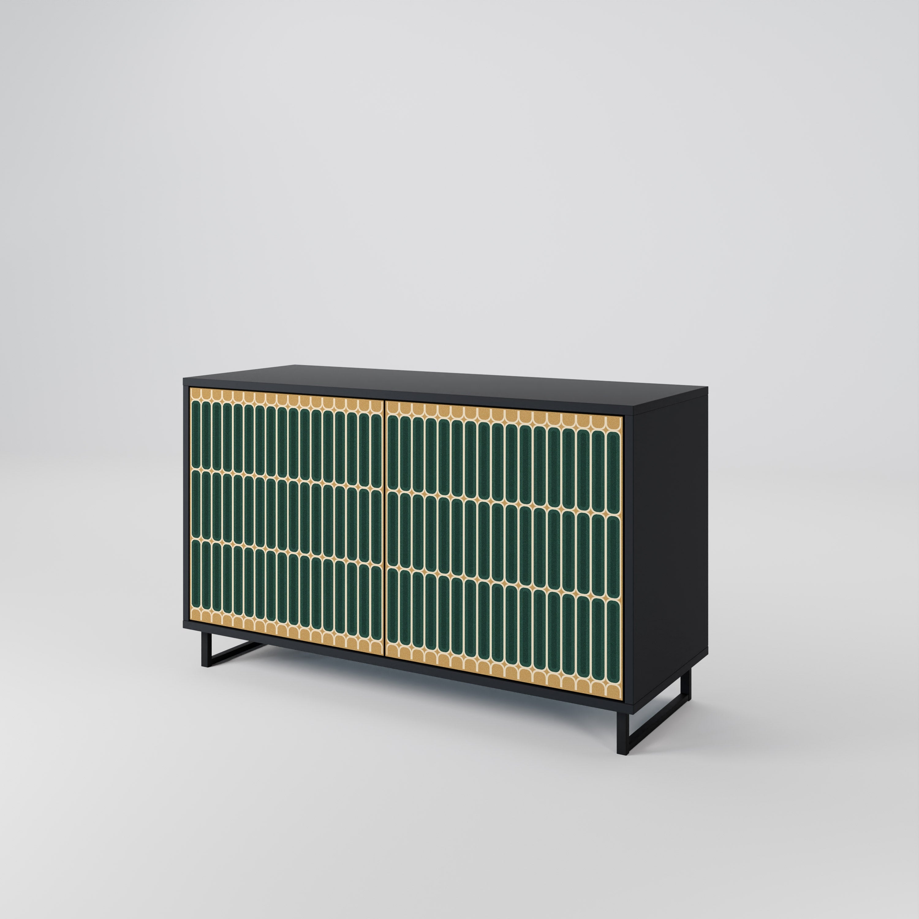 Buffet 2 portes ILUSION GATE finition noire