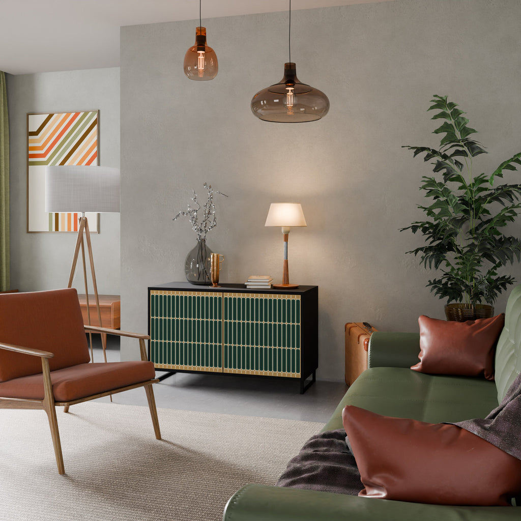 Buffet 2 portes ILUSION GATE finition noire