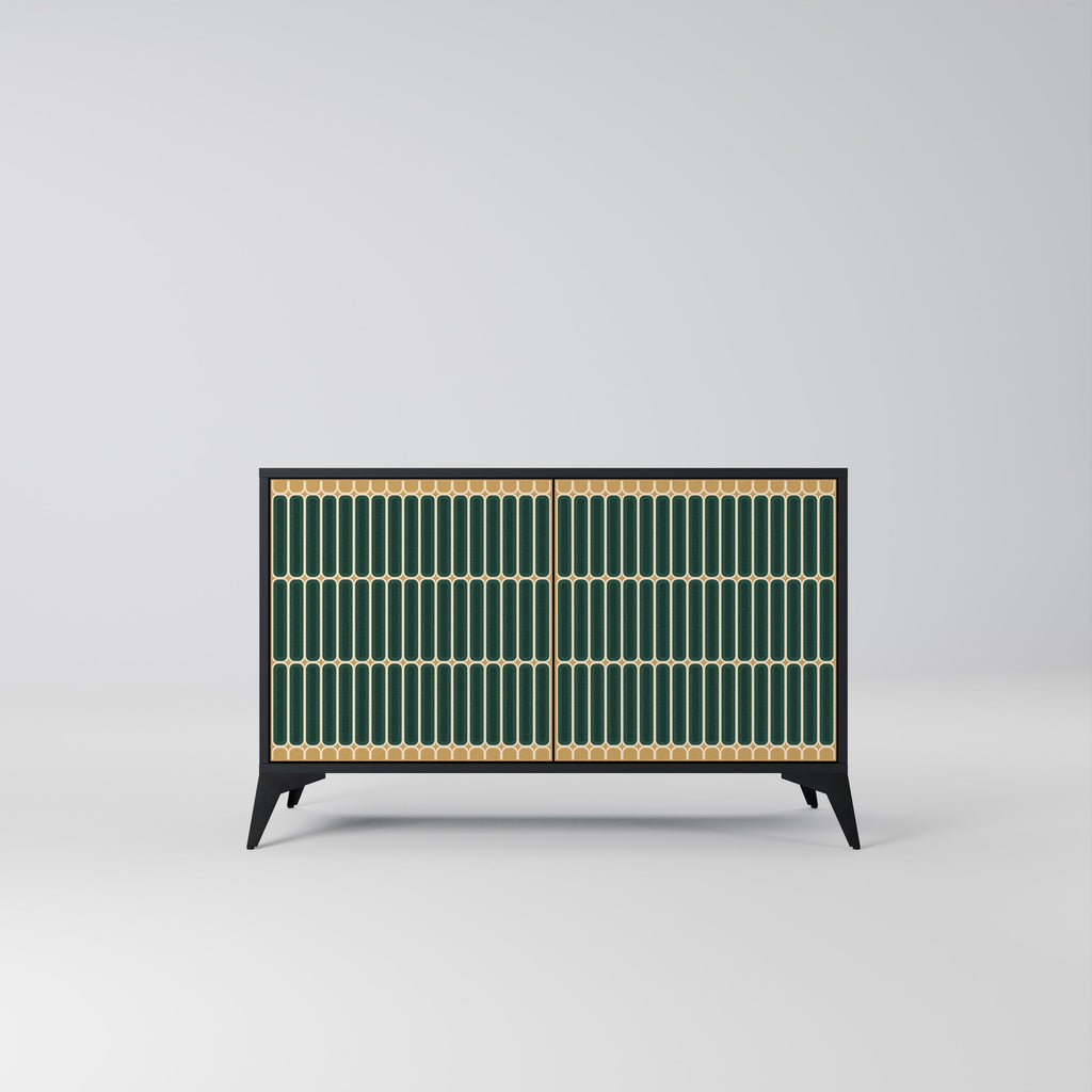 Buffet 2 portes ILUSION GATE finition noire