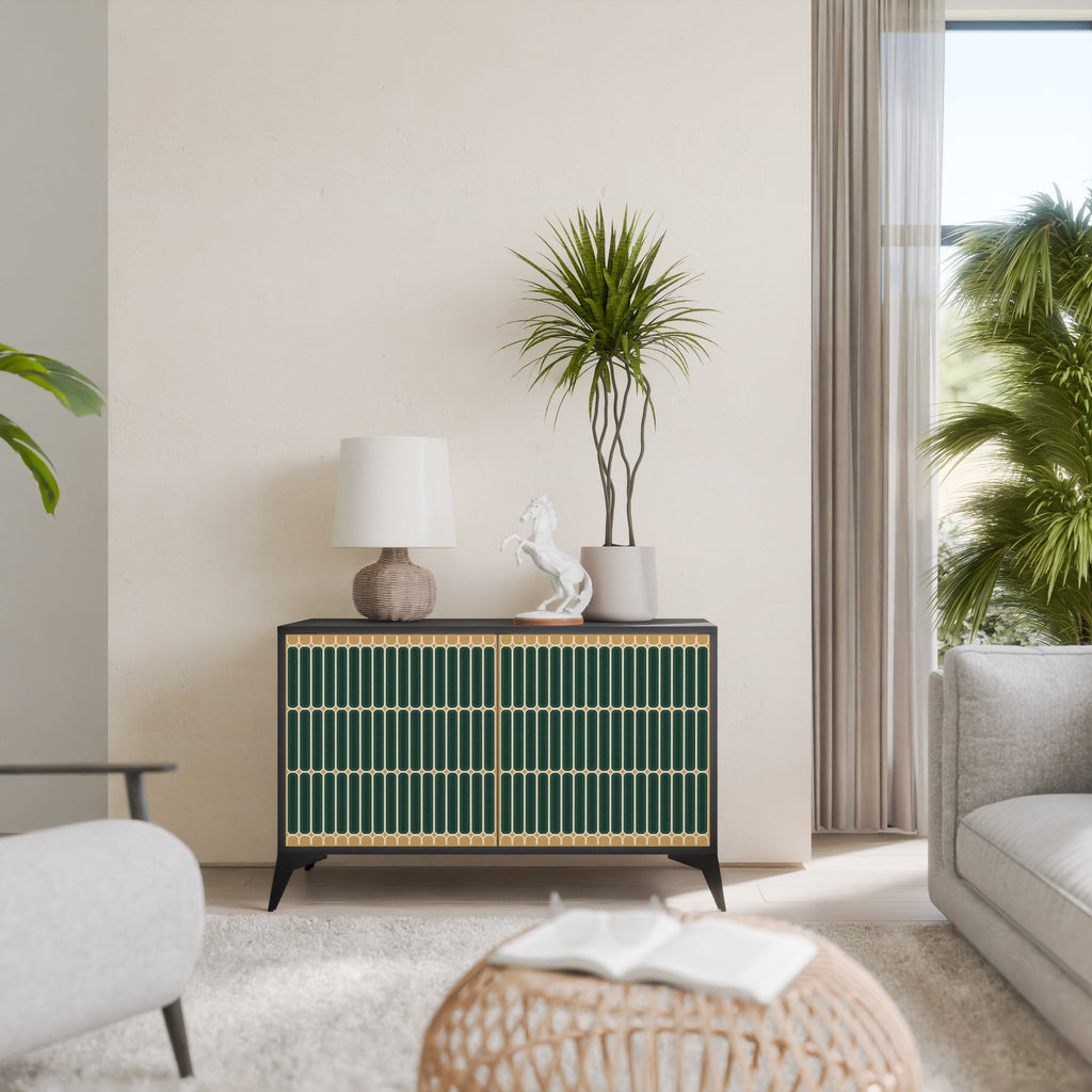 Buffet 2 portes ILUSION GATE finition noire